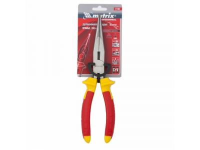 Длинногубцы прямые Insulated, 200мм, двухкомпонентные рукоятки//MATRIX PROFESSIONAL